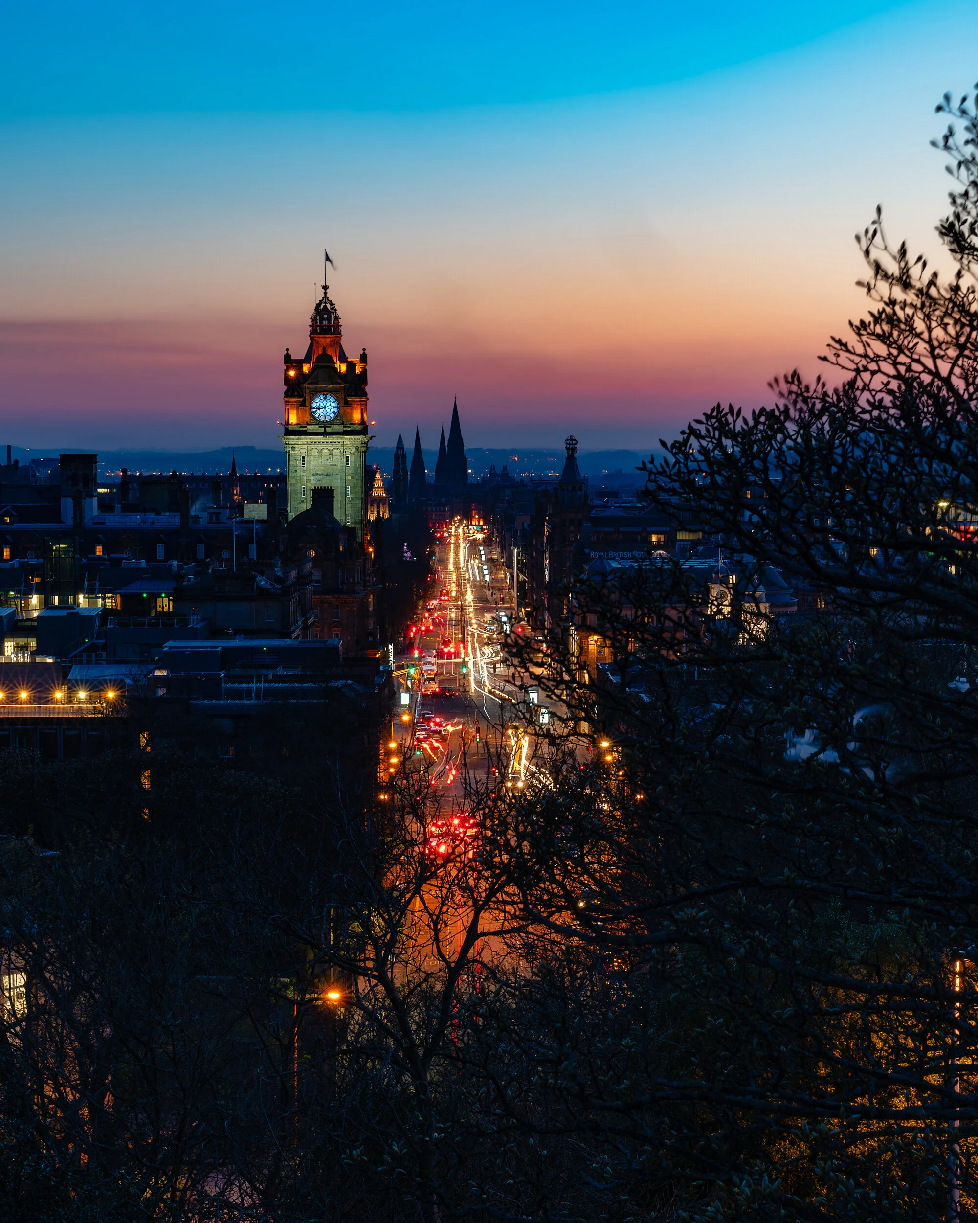 Princess Street from Calton Hill